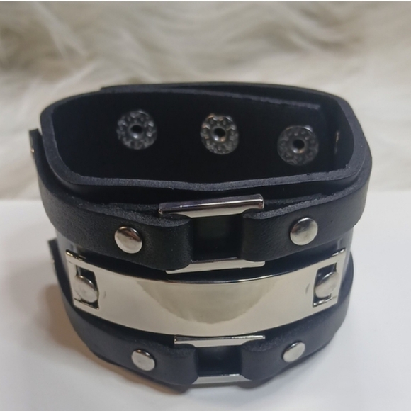 Paparazzi Black Bracelet with Silver Details Urban And Rock Men - Picture 9 of 9